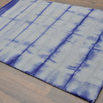 Shibori Japanese Tie Die Hand Tufted // Ink Blue 1 (4' L x 6' H)