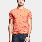 Floral T-Shirt // Orange (XL)