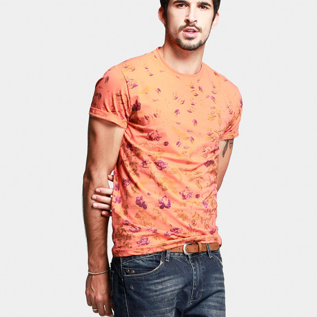 Floral T-Shirt // Orange (M)