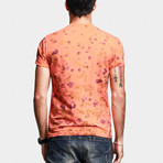 Floral T-Shirt // Orange (XL)