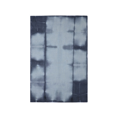 Shibori Japanese Tie Die Hand Tufted // Dark Gray (4' L x 6' H)