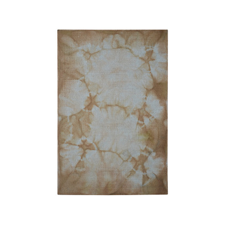 Shibori Japanese Tie Die Hand Tufted (Brown)