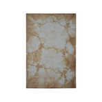 Shibori Japanese Tie Die Hand Tufted (Brown)