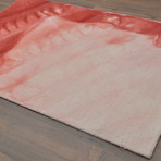 Shibori Japanese Tie Die Hand Tufted (Red)