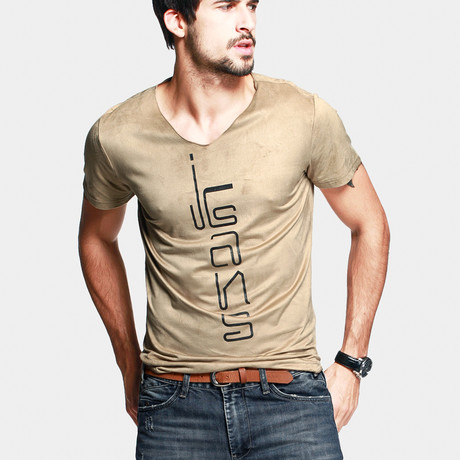 Script Tee // Khaki (M)