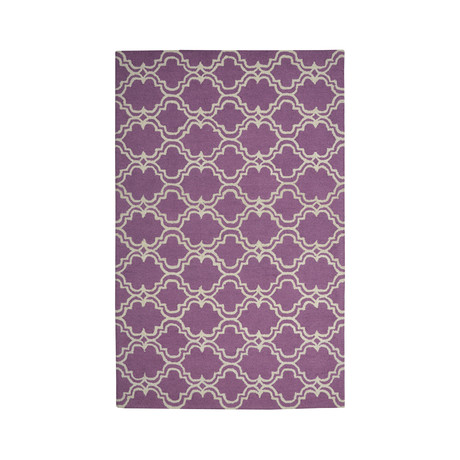 Moroccan Trellis Scroll Tile // Radiant Orchid (5' L x 8' H)