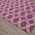 Moroccan Trellis Scroll Tile // Radiant Orchid (5' L x 8' H)