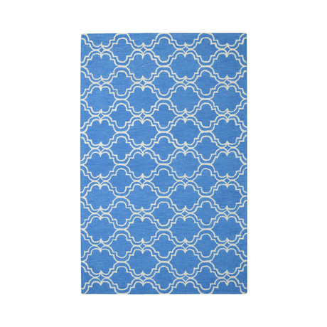 Moroccan Trellis Scroll Tile // Royal Blue (5' L x 8' H)