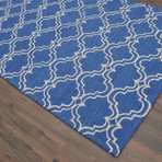 Moroccan Trellis Scroll Tile // Royal Blue (5' L x 8' H)