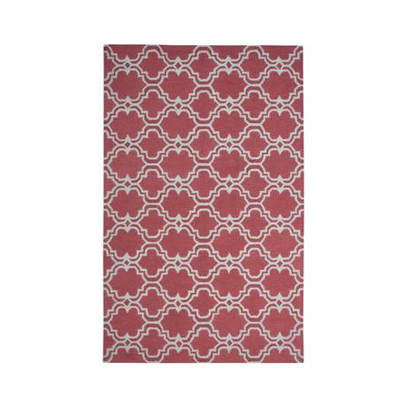 Moroccan Trellis Scroll Tile (Red)