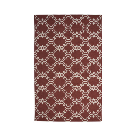 Moroccan Trellis Scroll Tile (Paprika Rust)