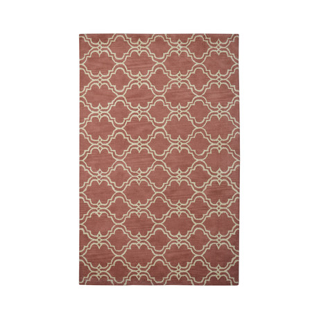 Moroccan Trellis Scroll Tile (Marsala + Rust)