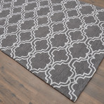 Moroccan Trellis Scroll Tile // Charcoal (5' L x 8' H)