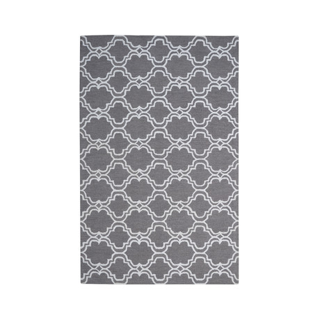 Moroccan Trellis Scroll Tile // Charcoal (5' L x 8' H)
