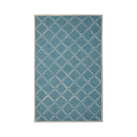 Moroccan Trellis Diamonds // Teal (5' L x 8' H)