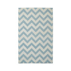 Moroccan Chevron // Cyan Blue (5' L x 8' H)