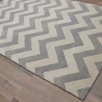 Moroccan Chevron (Gray + Ivory)