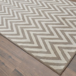 Moroccan Chevron Clarke // Beige + Ivory