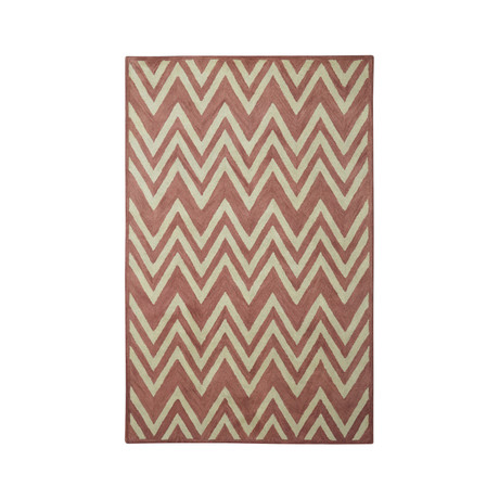 Moroccan Chevron Vera Pantone // Marsala + Rust Paprika (5' L x 8' H)