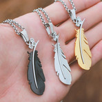 Feather Pendant (Silver)