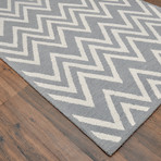 Moroccan Chevron Vera (Gray + Ivory)