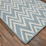 Moroccan Chevron Vera (Cyan Blue)