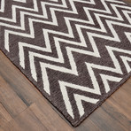 Moroccan Chevron Vera (Brown + Ivory)