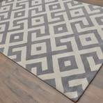 Modern Marvel Devin // Dark Gray + Ivory (5' L x 8' H)