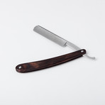 Straight Razor, Calf Leather Strop + Rosewood Box