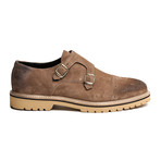 Suede Monk Strap Derby // Brown (Euro: 40)