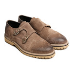 Suede Monk Strap Derby // Brown (Euro: 40)