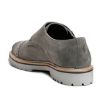 Suede Monk Strap Derby // Grey (Euro: 40)