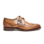 Wing Cap Monk Strap Brogue // Brown (Euro: 44)