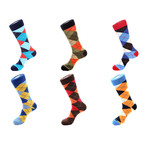 Mid-Calf Socks // Argyle All the Way // Pack of 6