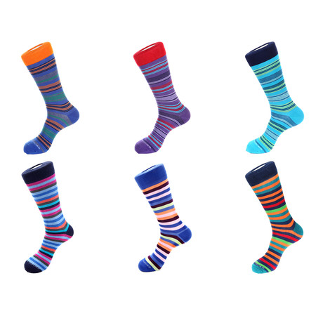 Dress Sock // All Stripes + Sizes // Pack of 6