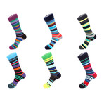Dress Sock // Stripe the Match // Pack of 6
