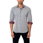 Double Square Button-Up Shirt // Grey (M)