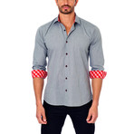 Picnic Placket Button-Up Shirt // Grey (2XL)
