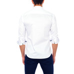 Ninja Star Placket Button-Up Shirt // White (2XL)