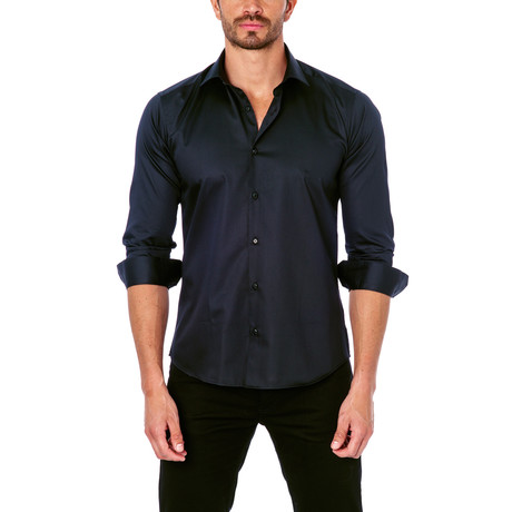 Solid Dress Shirt // Black (S)