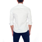 Solid Button-Up Shirt // White (L)