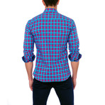 Plaid Dress Shirt // Turquoise + Fuchsia (XL)