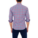 Plaid Dress Shirt // Red + Blue (XL)