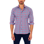 Plaid Dress Shirt // Red + Blue (2XL)