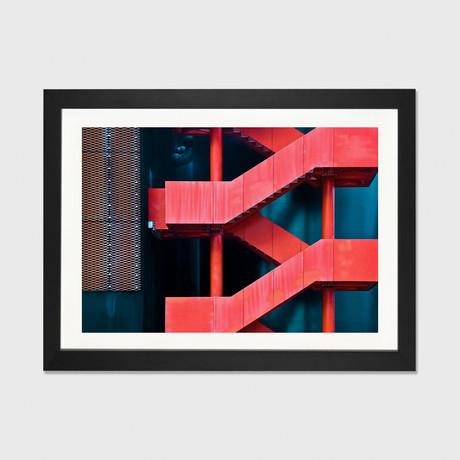 Red Route by Linda Wride // Black Framed (24"W x 16"H x 1"D)