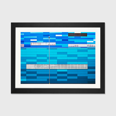 Fifty Shades Of Blue by Linda Wride // Black Framed (24"W x 16"H x 1"D)