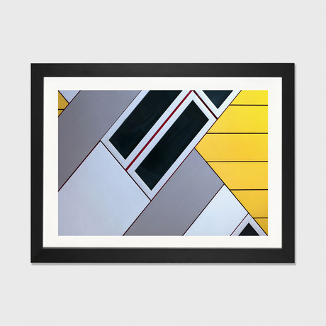 House Of Cubes by Jeroen van de Wiel // Black Framed (24"W x 16"H x 1"D)