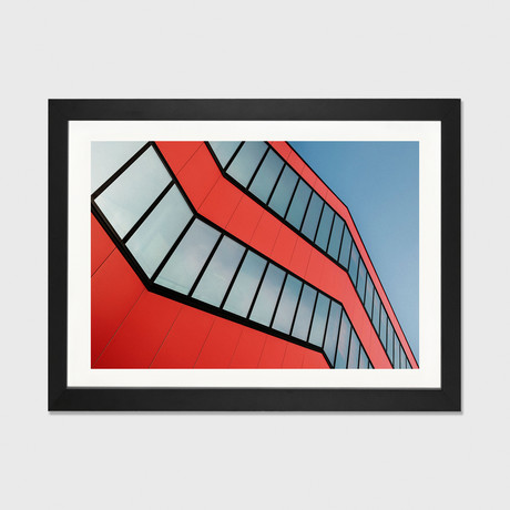 Leading Red by Gerard Jonkman // Black Framed (24"W x 16"H x 1"D)