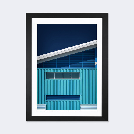 Blue White Blue White by Mathilde Guillemot // Black Framed (16"W x 24"H x 1"D)