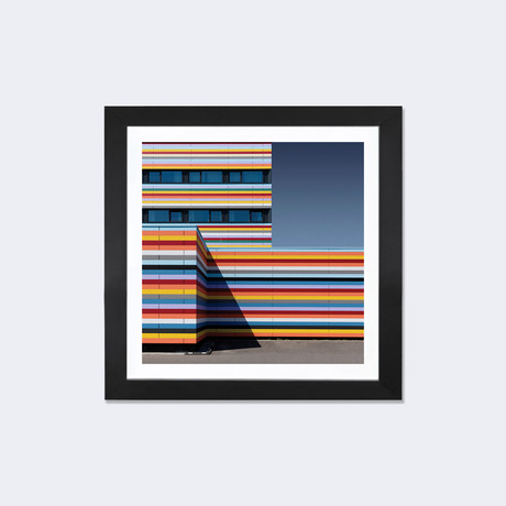 Coloured Corner by Markus Kuhne // Black Framed (16"W x 16"H x 1"D)